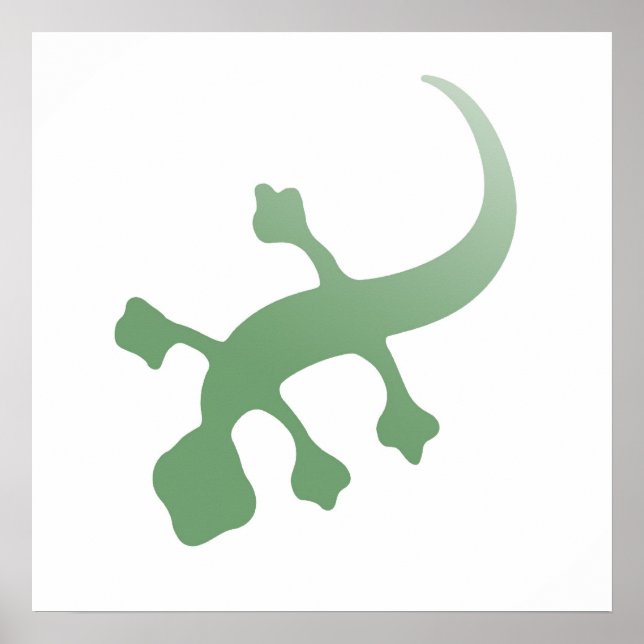 Affiche Poetica Gecko en vert (Devant)