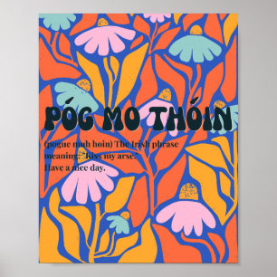 Affiche Póg mo thóin inspirée des années 70