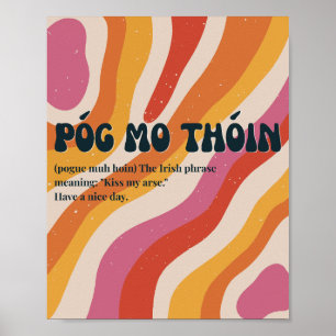 Affiche Póg mo thóin inspirée des années 70