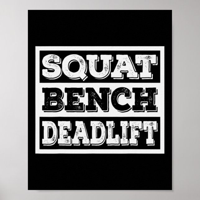 Affiche Poids Banc de squat Deadlift entraînement Gym Wei (Devant)