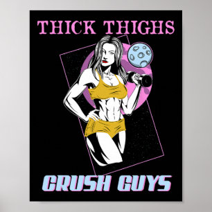 Affiche Poids Bodybuilding Fitness Thighs épais Cr