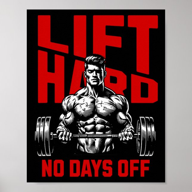 Affiche Poids Bodybuilding Gym Motivation Dire 2 (Devant)