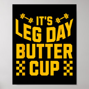Affiche Poids Bodybuilding Gym Motivation It's Leg