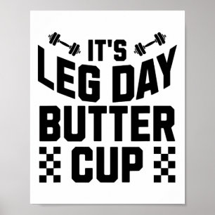 Affiche Poids Bodybuilding Gym Motivation It's Leg