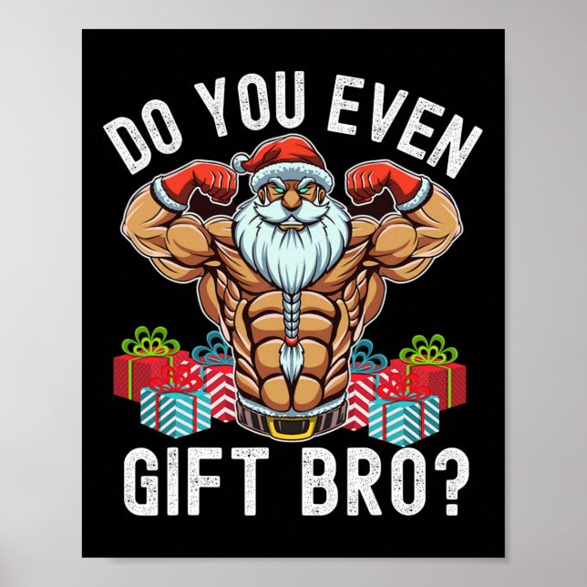 Affiche Poids Bodybuilding Noël Père Noël Noël (Devant)