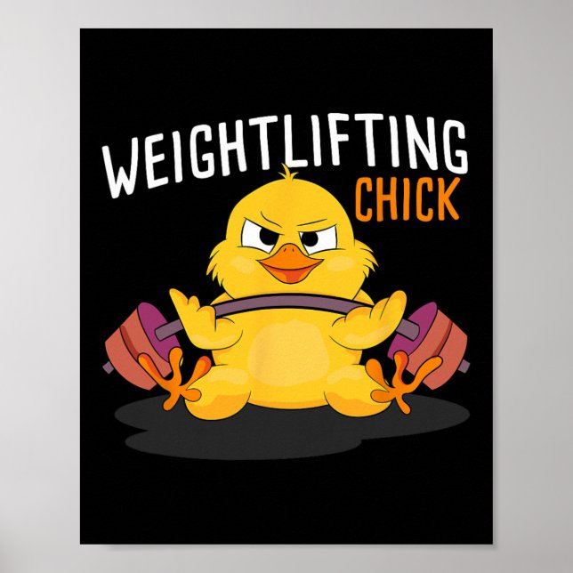 Affiche Poids Chick Bodybuilding Entraînement Salle de gym (Devant)