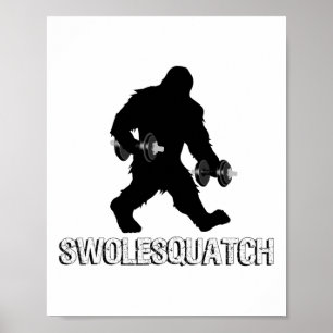 Affiche Poids de haltère de musculation de Bigfoot Sasquat