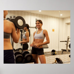 Affiche Poids de levage dans le gymnase