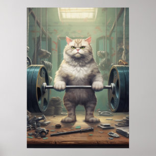 Affiche Poids de levage de chats