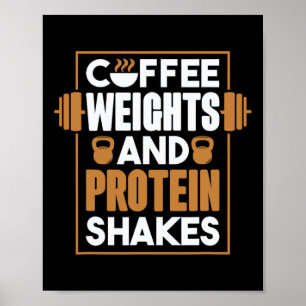 Affiche Poids Du Café Et Pâtes De Protéines