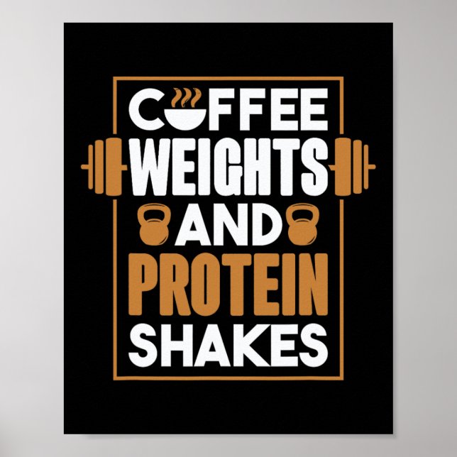 Affiche Poids Du Café Et Pâtes De Protéines (Devant)