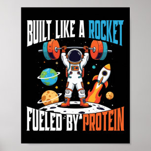 Affiche Poids Et Bodybuilding Cos Espace Astronaut