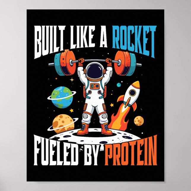 Affiche Poids Et Bodybuilding Cos Espace Astronaut (Devant)