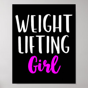 Affiche Poids Girl Women Weightlifter Bodybuilding
