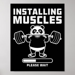 Affiche Poids Installation Muscle Workout Pun Gym We