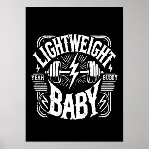 Affiche Poids léger bébé - Bodybuilding Gym Motivational