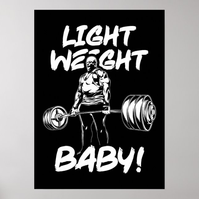 Affiche Poids léger bébé - Gym entraînement Motivationnel (Devant)
