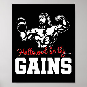 Affiche Poids Lifting Bodybuilding Devait Être Vos Gains