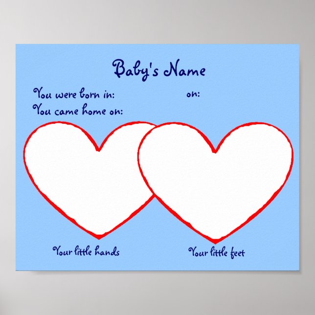 Affiche Poignée à la main et au pied pour l'enfant adopté  (Devant)