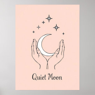 Affiche Poignée Crescent Lune Line Art