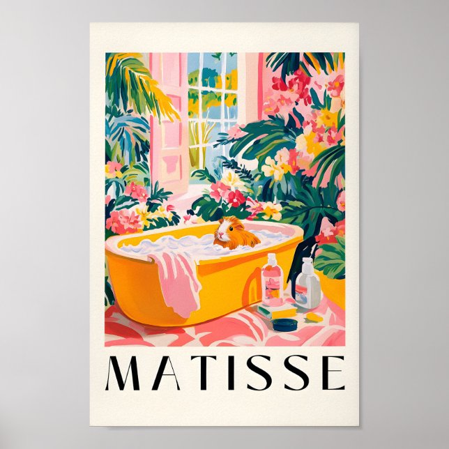 Affiche Poignée de Guinée Imprimé, Bain à imprimer, Botani (Devant)