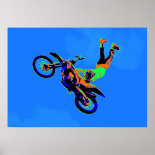Affiche Poignée volant - Motocross Stunt Freestyle