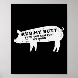 Affiche Poignée Vous Pouvez Tirer Mon Pork Bbq Byrbecue Gr