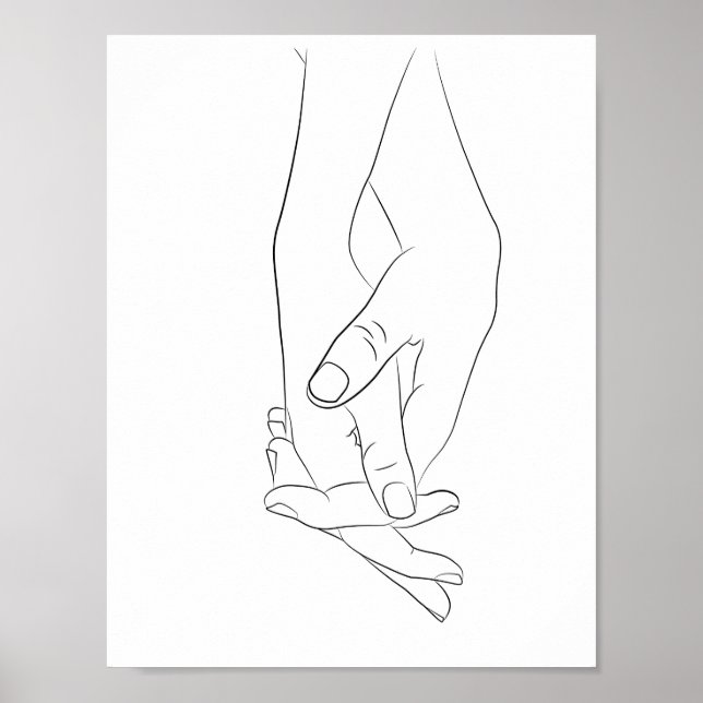 Affiche Poignées minimes Ligne Art mignon Simple tendance (Devant)
