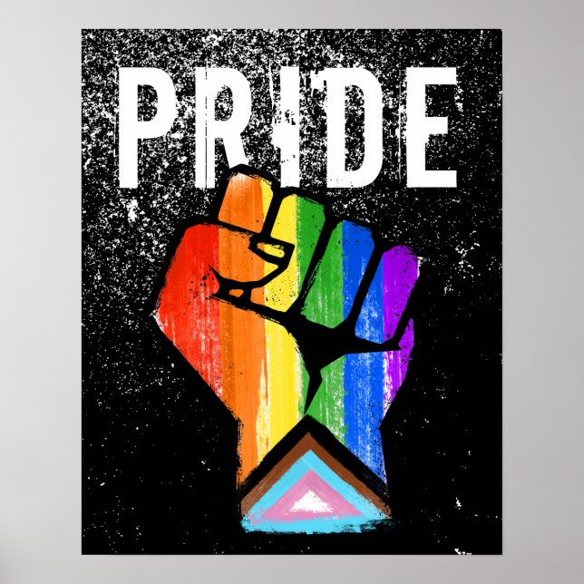 Affiche Poing de la fierté progressiste (Devant)