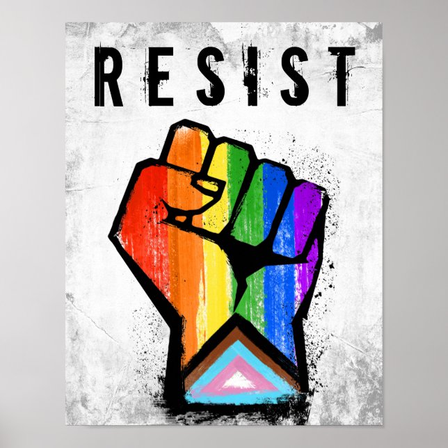 Affiche Poing de la fierté progressiste (Devant)