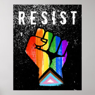 Affiche Poing de la fierté progressiste