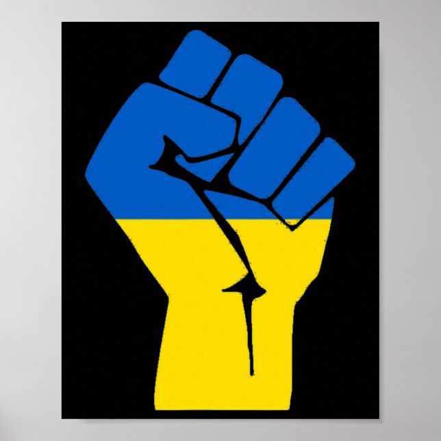 Affiche Poing de la Liberté Ukraine  (Devant)
