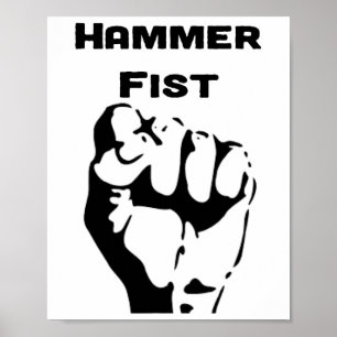 Affiche Poing de marteau de boxe