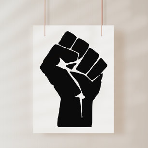 Affiche Poing, Rebelle, Émeute, Résistance, Style Communis