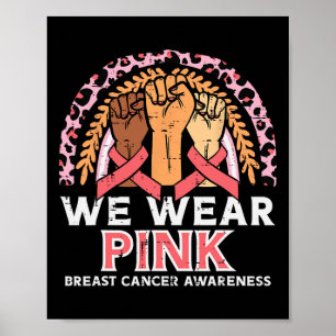 Affiche Poings de sensibilisation au cancer Nous portons d