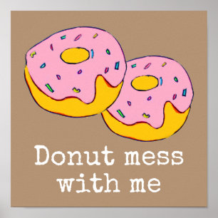 Affiche Point de givrage rose art alimentaire mignon