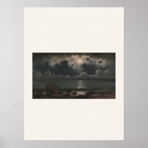 Affiche Point Judith, Rhode Island - Paysage marin au clai