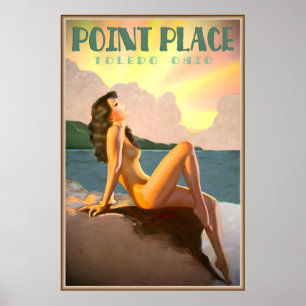 Affiche Point Place Toledo Ohio Natalie Wood Rétro Épinglé