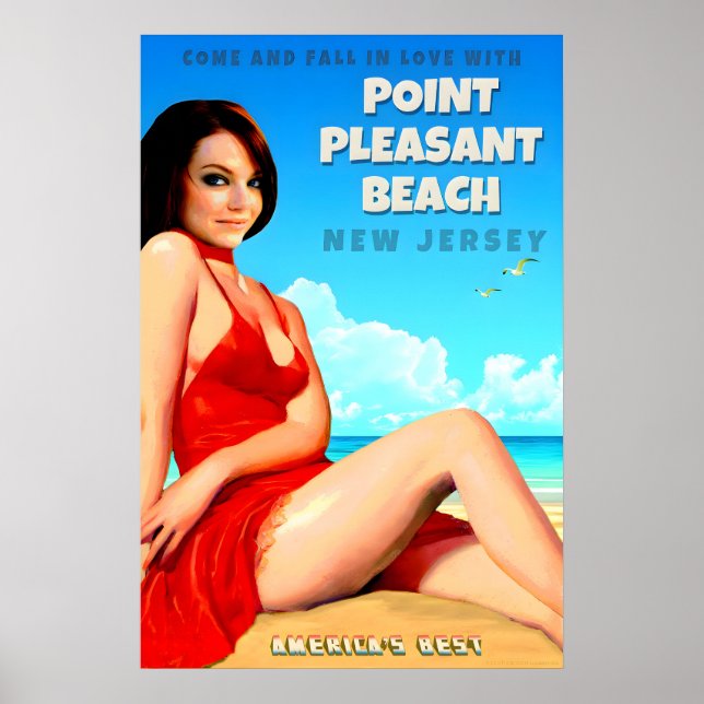 Affiche Point Pleasant Beach New Jersey Shore de l'Amériqu (Devant)