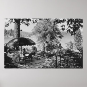 Affiche Pointe de flèche de lac, vue de loge de la