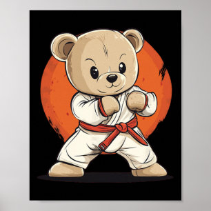 Affiche Pointez Votre Style Avec Ce Karate Bear Design
