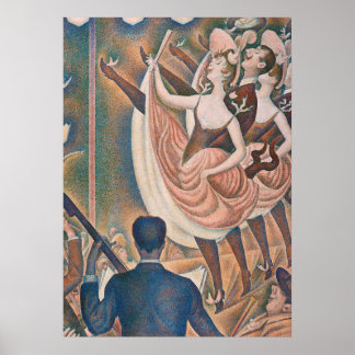 Affiche Pointilliste néo-impressionniste Can-can Seurat