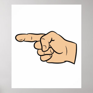 Affiche Pointing Finger
