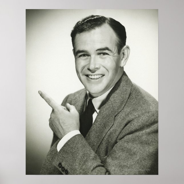 Affiche Pointing homme d'affaires (Devant)