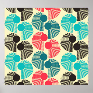 Affiche Points colorés : motif abstrait sans soudure.