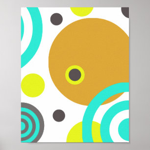 Affiche Points de cercles Abstraits