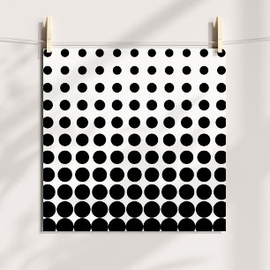 Affiche Points de demi-teinte blancs et noirs