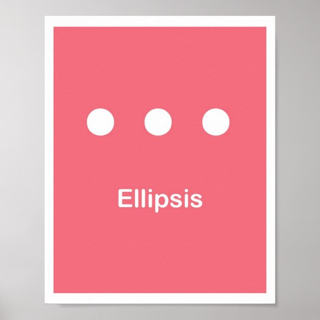Affiche Points de ponctuation - Ellipse (Devant)