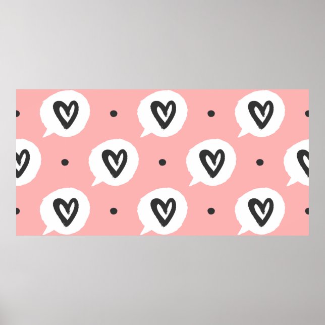 Affiche Points ronds et bulles de la parole avec des conto (Devant)