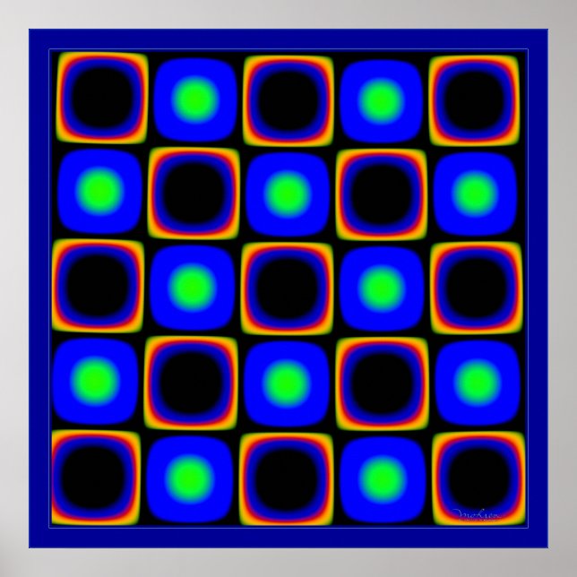 Affiche Points verts scintillants (Devant)